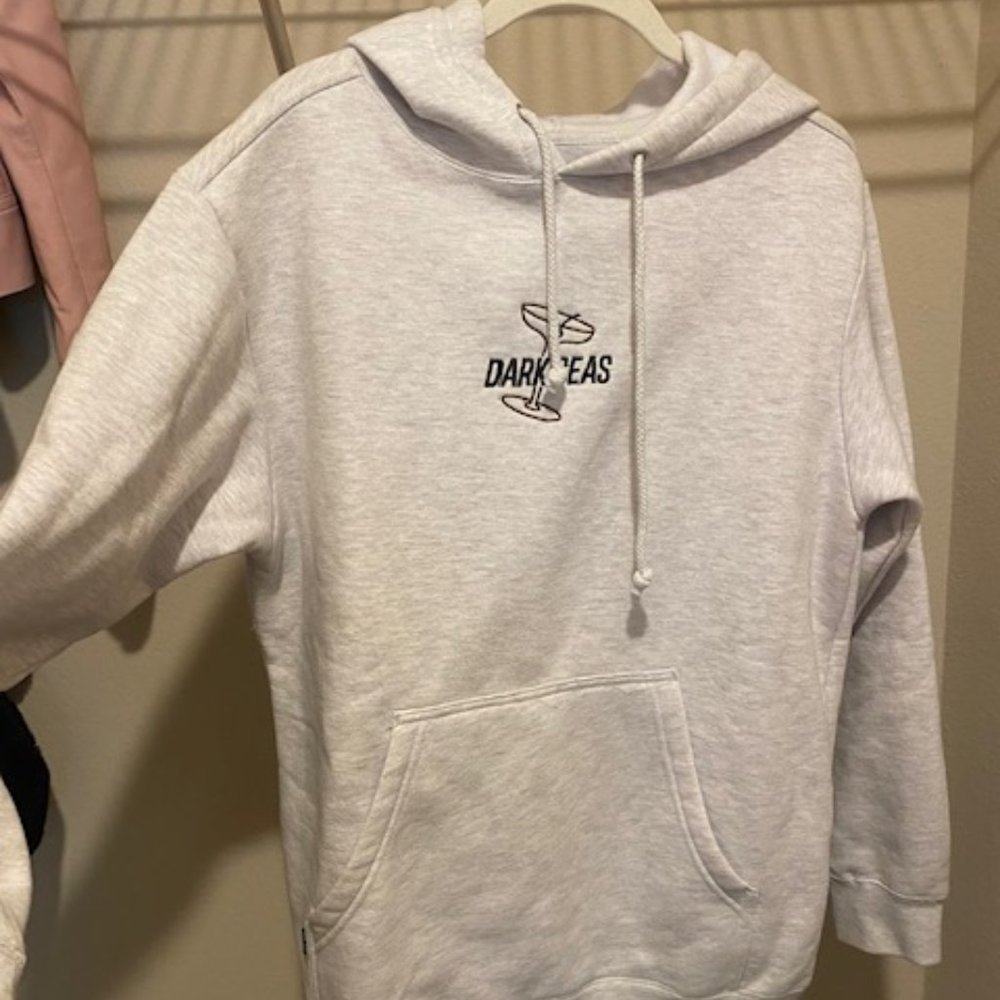 Dark Seas Hoodie with Martini Stitching on front and back